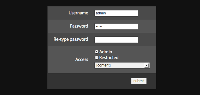 Imagevue Control Panel Change Username and Password