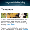 Textpage